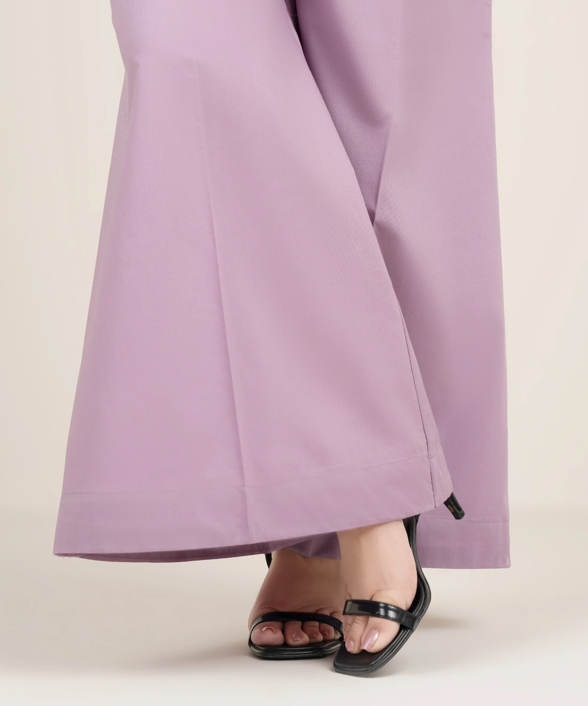 Solid Cambric Flared Pants